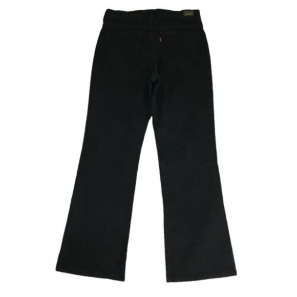 Levi's 512 Slimming Boot Cut Women Size 14 Black Denim Mid Rise Jeans Y2K Style - Picture 2 of 9